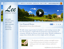 Tablet Screenshot of lee-funeralhome.com